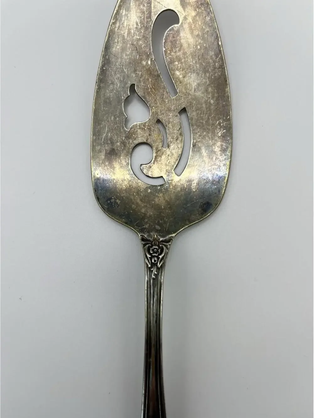Vintage WM Rogers Grand Elegance Silver Plate Pie Server Extra Plate